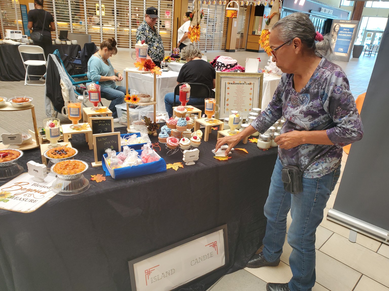 Island Candle Company booth during the Northwoods Mall Fall Festival